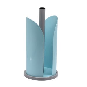 steel towel paper holder blue