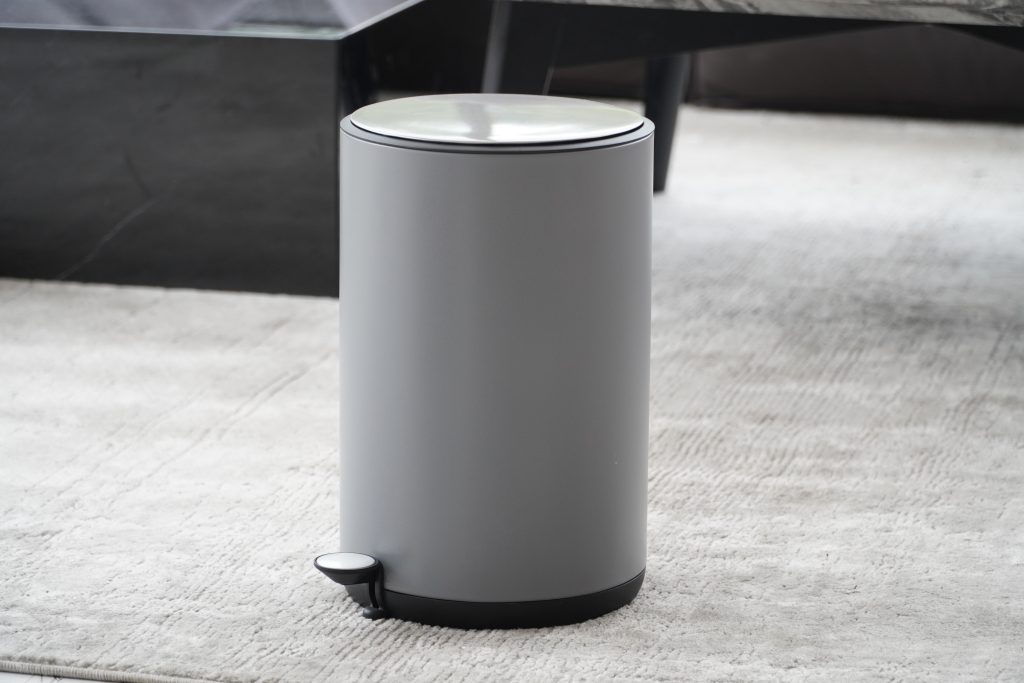 stainless steel trash can