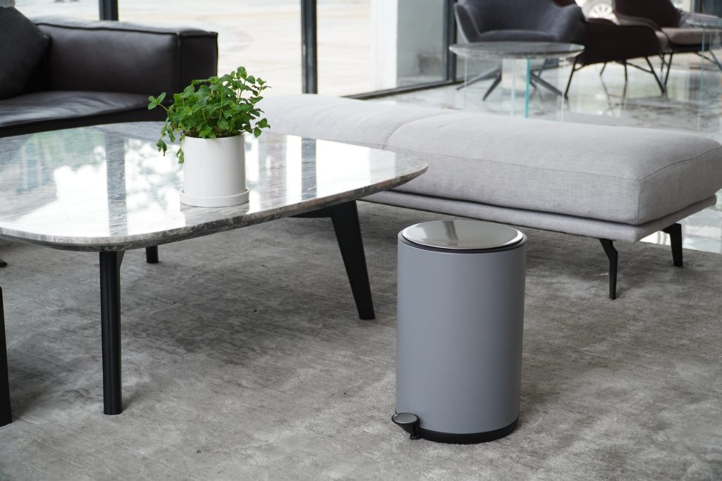 stainless steel trash bin