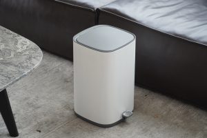 metal steel trash can