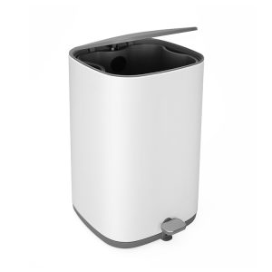 stainless steel trash can with lid