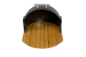 black metal bread box