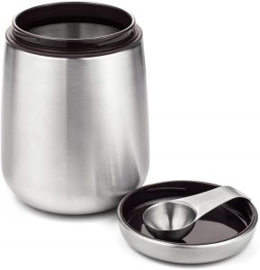 stainless steel coffee canister