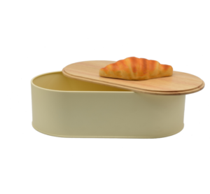 bread box with bamboo lid