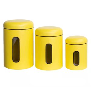powder coating canister with window