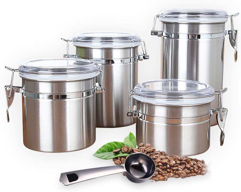 stainless steel kitchen canister
