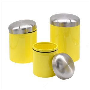 yellow coating canister set