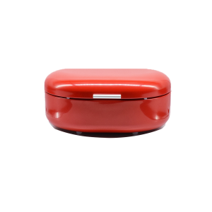 red coating bread bin