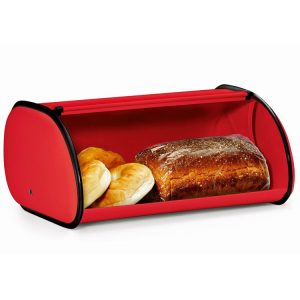 red powder coating bread box