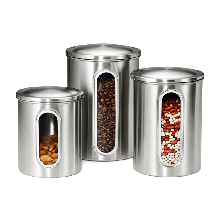 steel kitchen canister