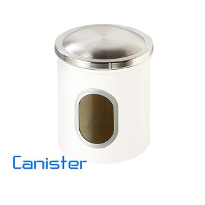 white powder coating kitchen canister