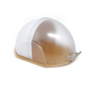 white coating bread bin