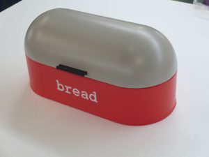 red and white bread box