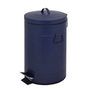 blue coating trash can