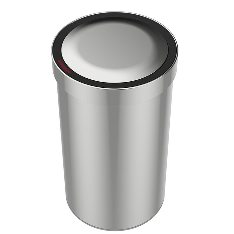round sensor trash can