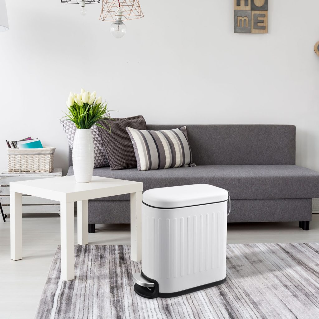 stainless steel trash can