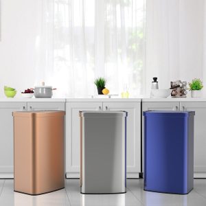 rectangular smart sensor trash can