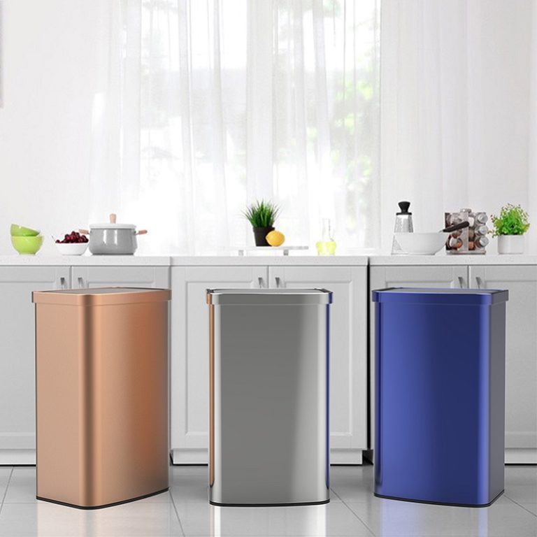 rectangular smart sensor trash can